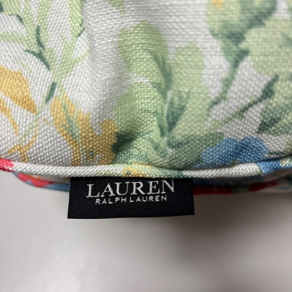 New‎ Lauren Ralph Lauren Indoor Outdoor Set of 2 Floral Print  Pillows